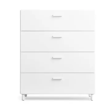 Cómoda ancha con patas Relief 82x92,2 cm blanco - Relief