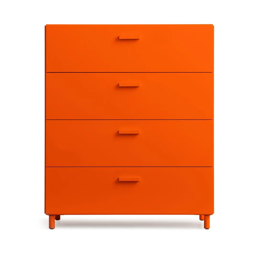 Cómoda ancha con patas Relief 82x92,2 cm naranja,  Relief