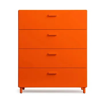 Cómoda ancha con patas Relief 82x92,2 cm naranja - Relief