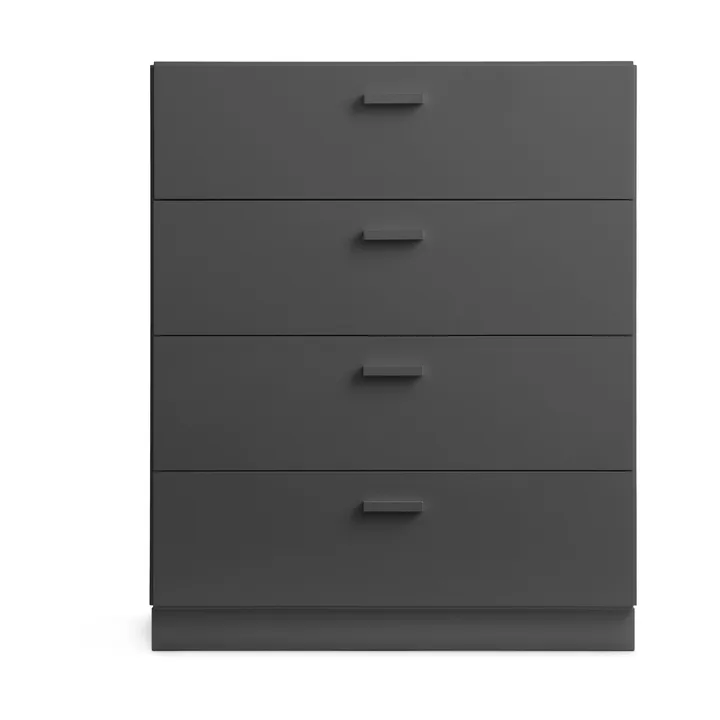 Cómoda ancha con zócalo Relief 82x92,2 cm gris - Relief