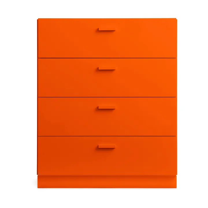 Cómoda ancha con zócalo Relief 82x92,2 cm naranja - Relief