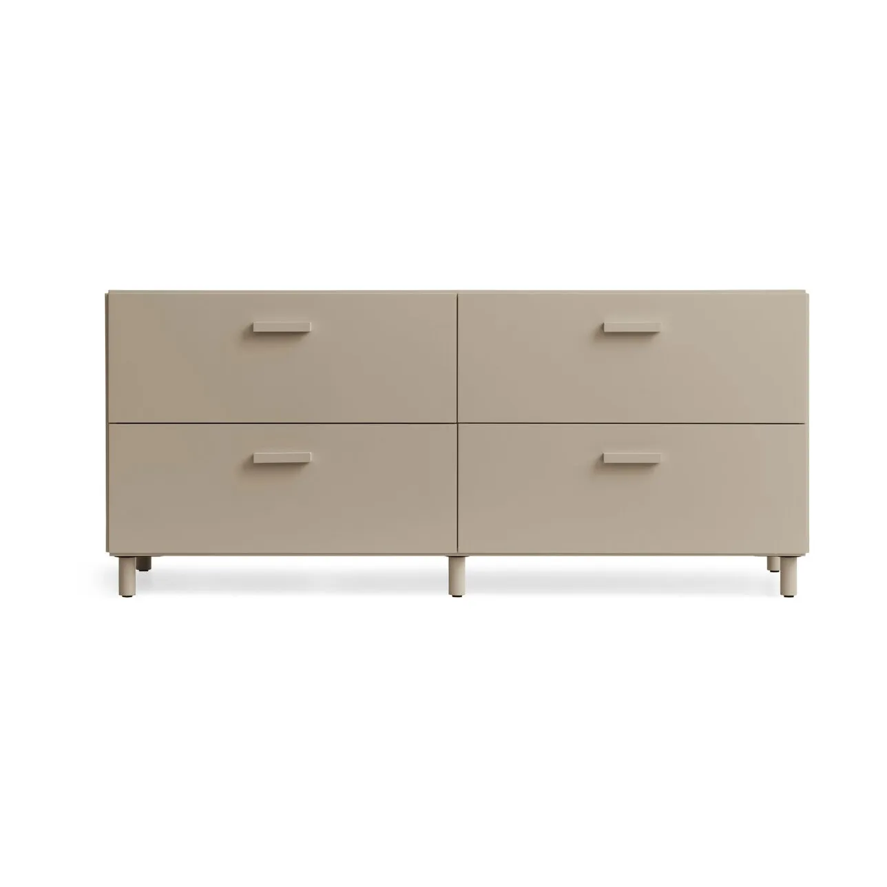 Cómoda baja con patas Relief 123x46,6 cm beige,  Relief