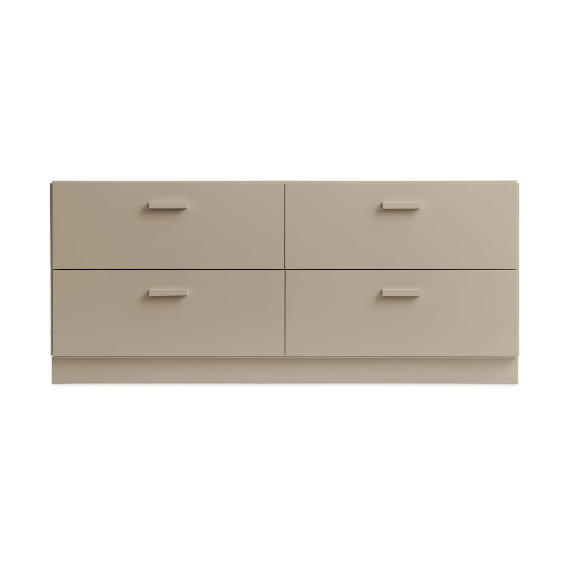 Cómoda baja con zócalo Relief 123x46,6 cm beige,  Relief