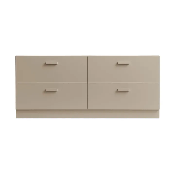 Cómoda baja con zócalo Relief 123x46,6 cm beige - Relief