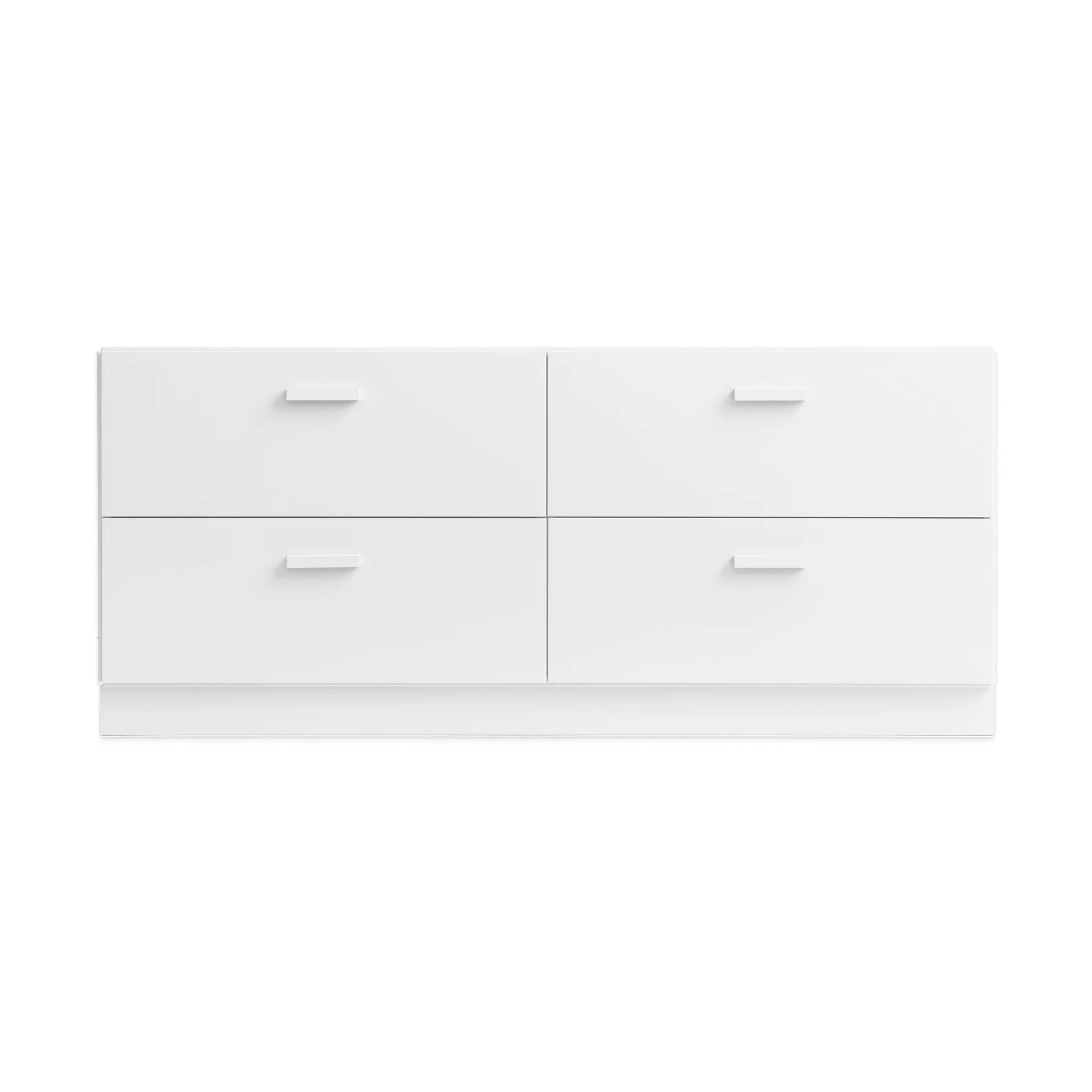 Cómoda baja con zócalo Relief 123x46,6 cm blanco,  Relief