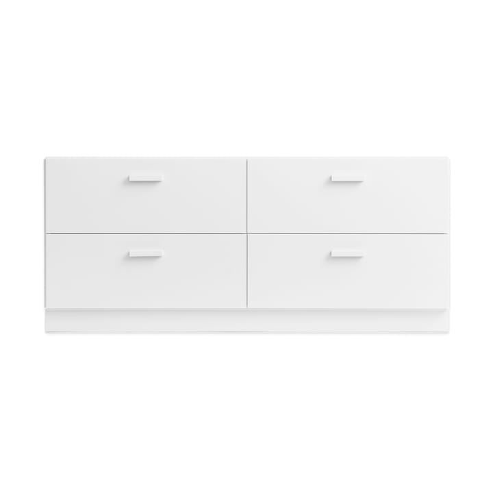 Cómoda baja con zócalo Relief 123x46,6 cm blanco - undefined - Relief