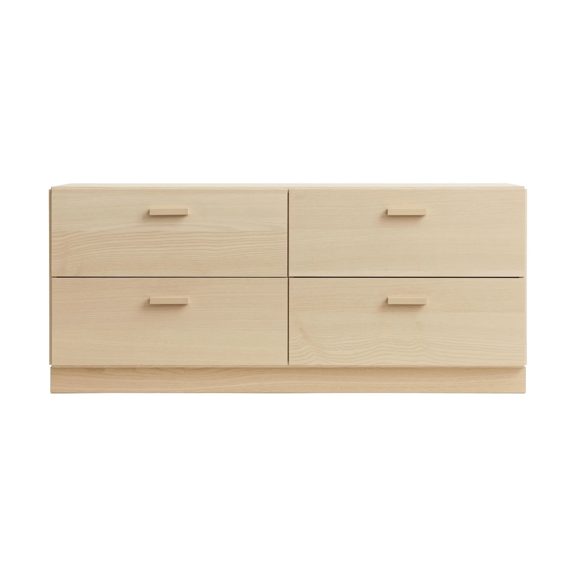 Cómoda baja con zócalo Relief 123x46,6 cm fresno Relief