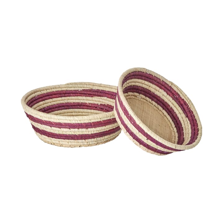 2 Cestas de pan Rice rafia - Berenjena - RICE