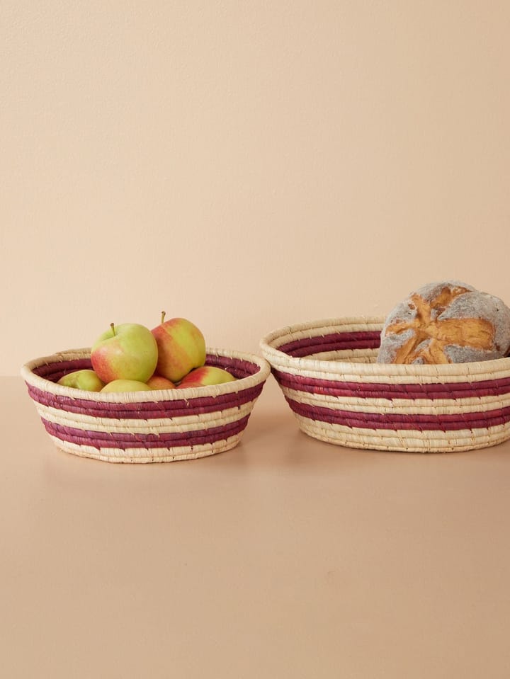 2 Cestas de pan Rice rafia, Berenjena RICE