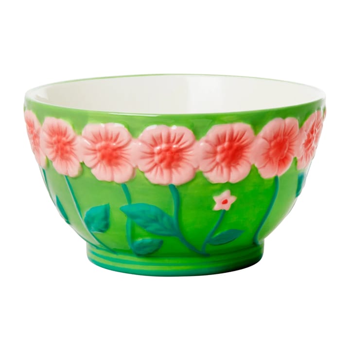 Bol de cerámica Rice Embossed Flower Ø14,5 cm, Sage green RICE