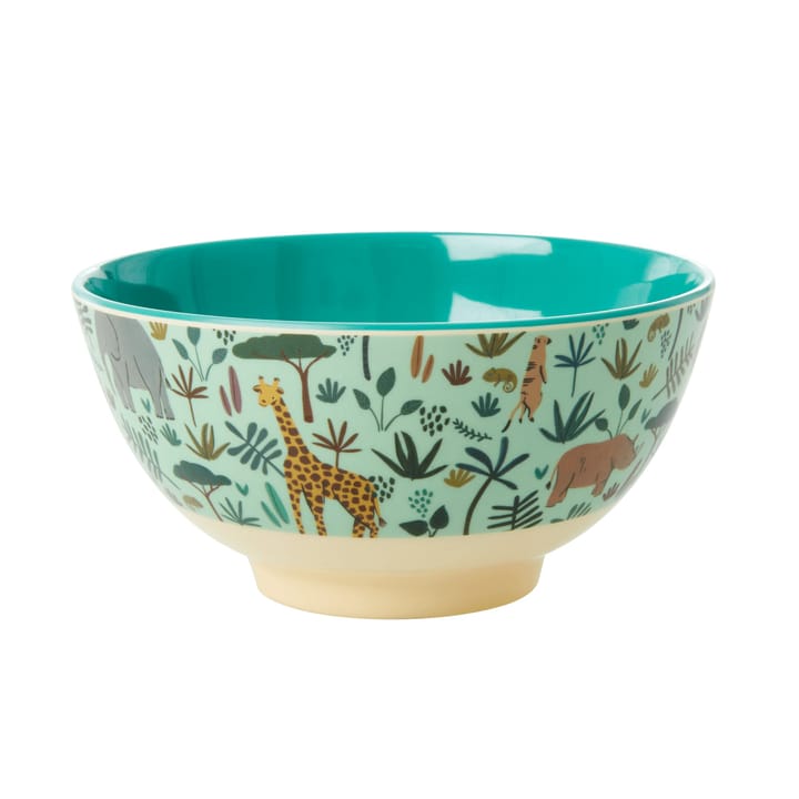 Bol melamina Rice medium, Green-Jungle animals RICE