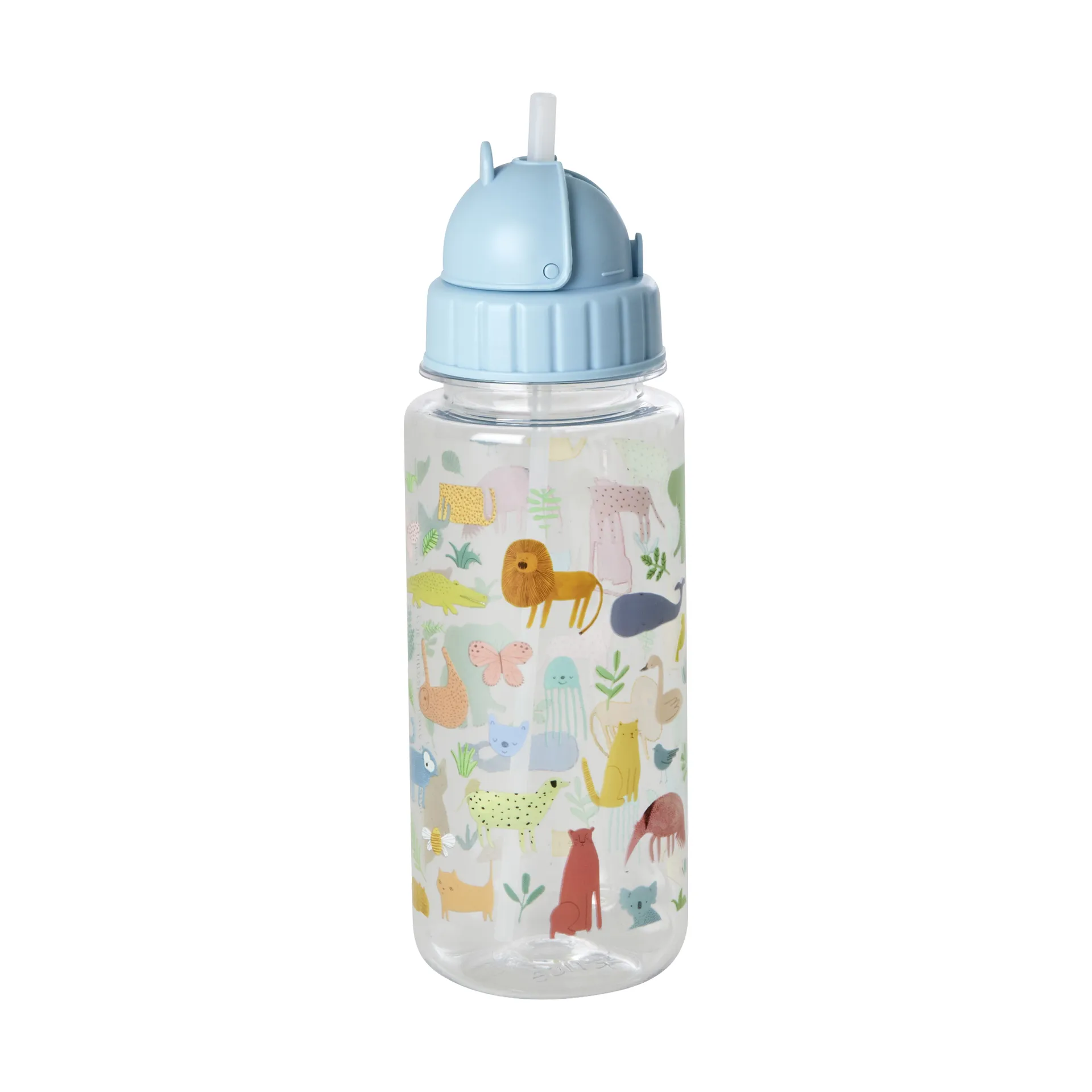 Botella de agua infantil Rice 45 cl, Estampado Jungla Dulce - Azul Suave RICE
