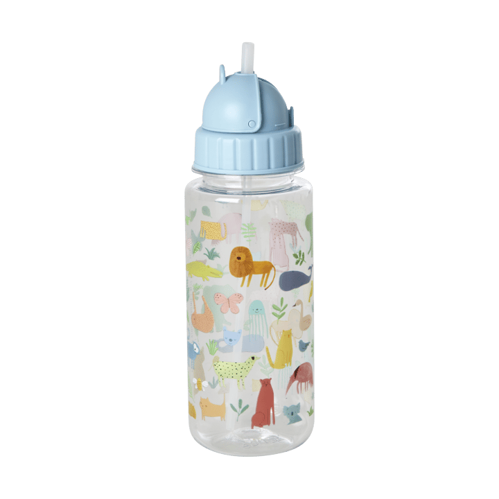 Botella de agua infantil Rice 45 cl - Estampado Jungla Dulce - Azul Suave - RICE