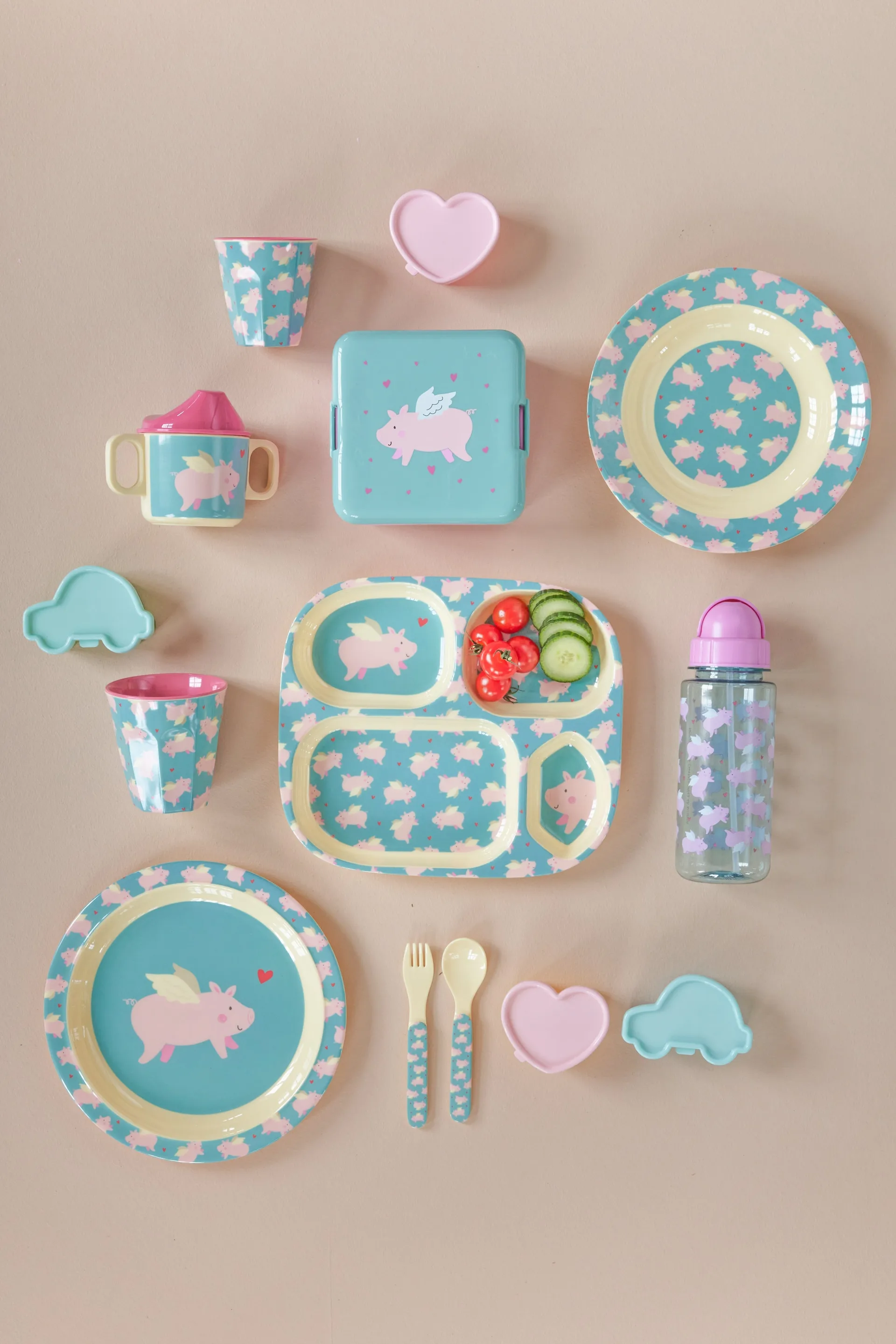 Botella de agua infantil Rice 50 cl, Cerdo volador RICE