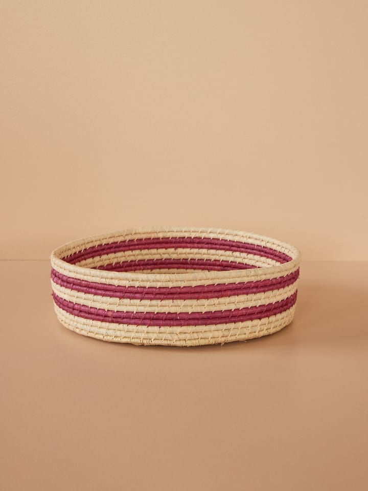 Cesta de almacenamiento Rice redonda rafia large, Berenjena RICE