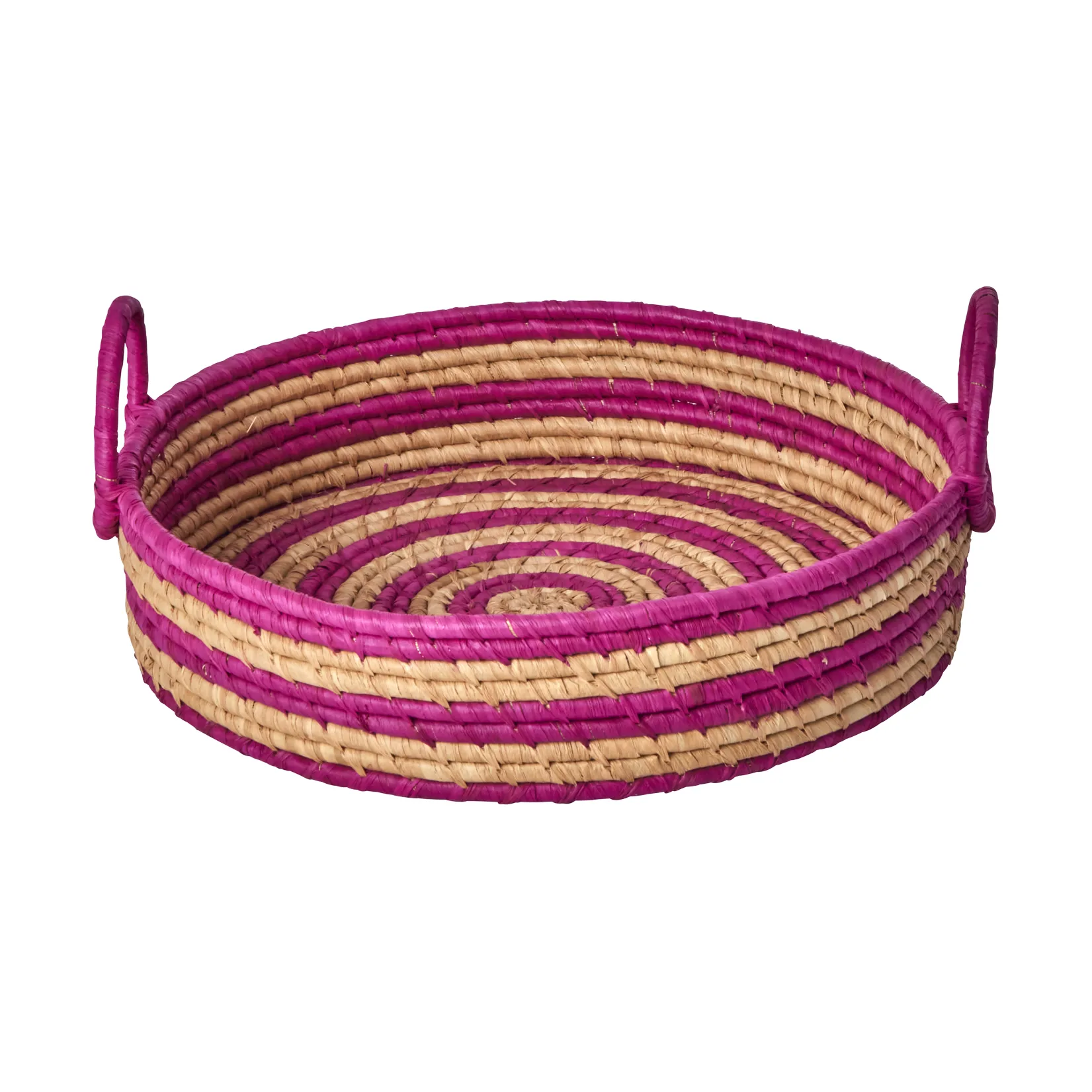 Cesta redonda de pan Rice rafia, Berenjena RICE