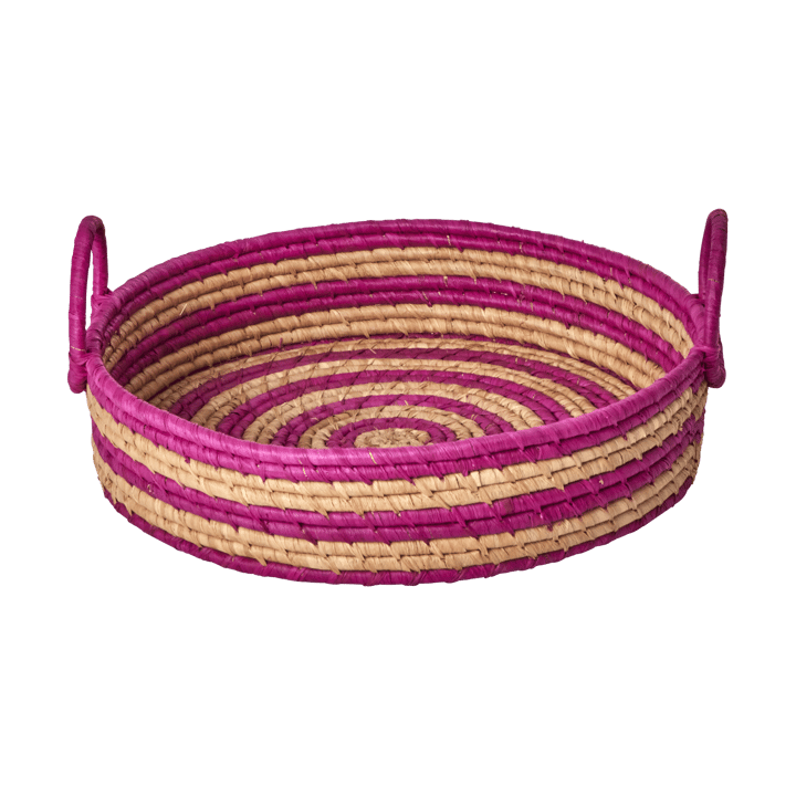 Cesta redonda de pan Rice rafia, Berenjena RICE