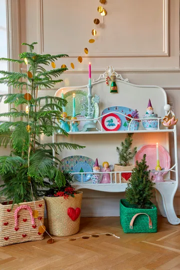 Cesta Rice rafia 24x34 cm - verde - RICE