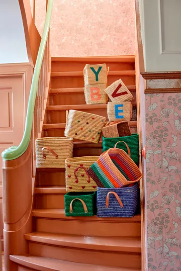 Cesta Rice rafia 24x34 cm - verde - RICE