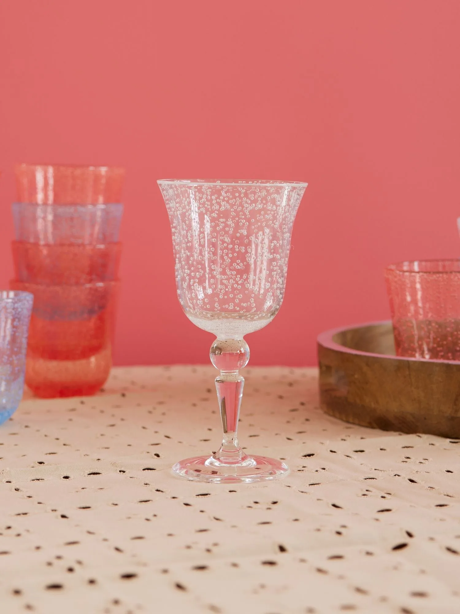 Copa de vino diseño burbuja Rice 36 cl, Claro RICE