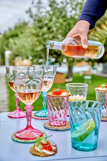 Copa de vino Rice Two Tone acrílico 26,6 cl - Clear-menta - RICE