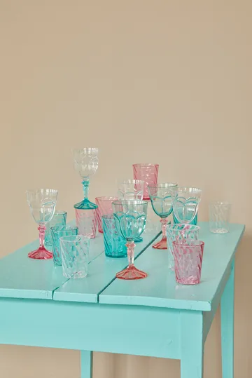 Copa de vino Rice Two Tone acrílico 26,6 cl - Clear-menta - RICE