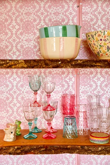 Copa de vino Rice Two Tone acrílico 26,6 cl - Clear-menta - RICE