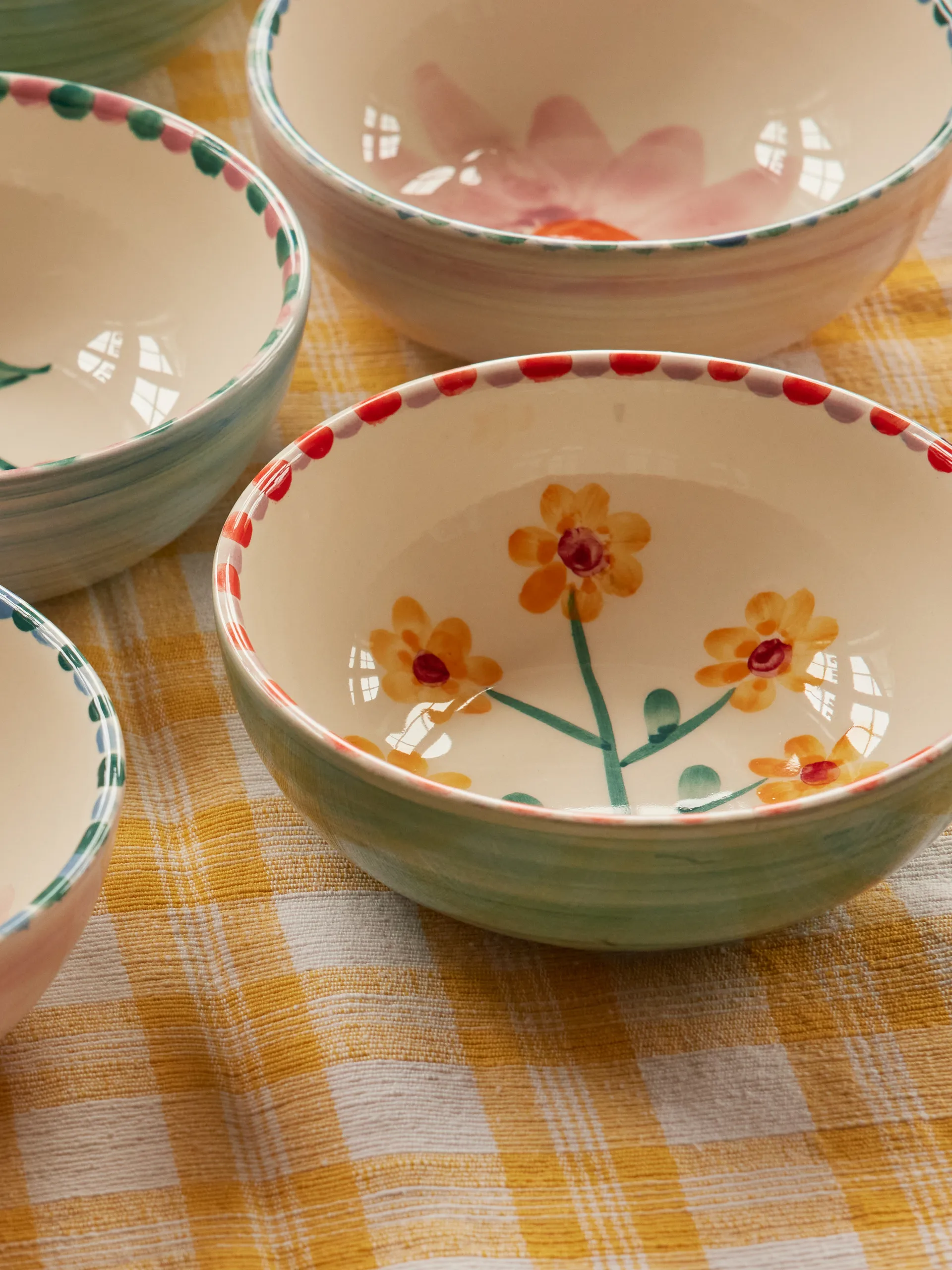 Cuenco de cerámica Rice 35 cl, Yellow Flower-jade RICE