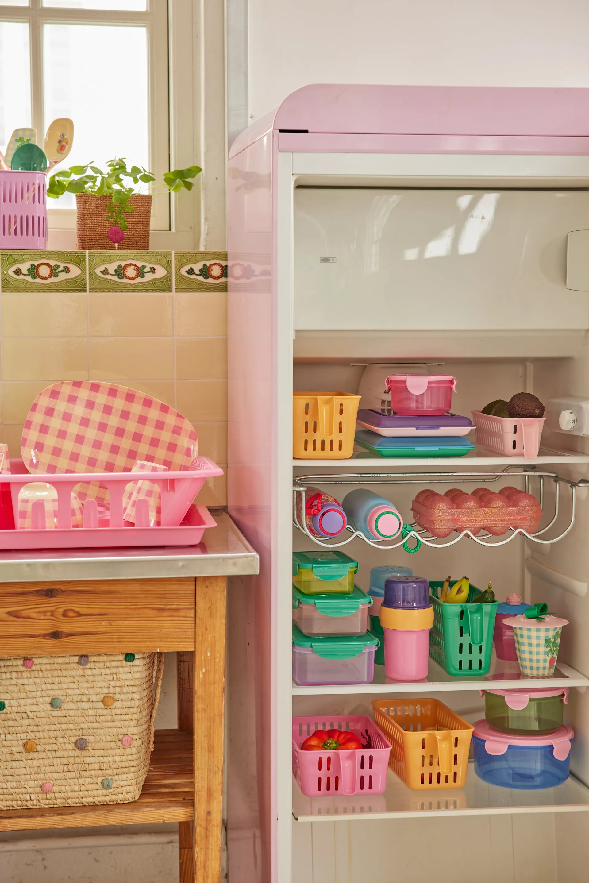 Fiambrera Rice 6,7x26,5 cm, Rosa suave RICE