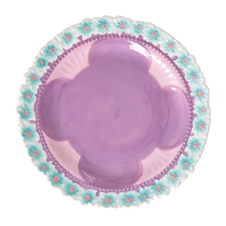 Platillo Rice Embossed Flower Ø20 cm - Lavender - RICE