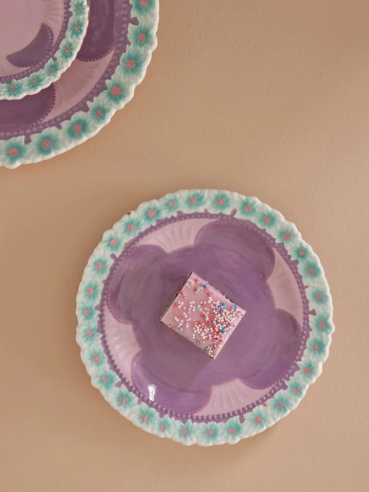 Platillo Rice Embossed Flower Ø20 cm, Lavender RICE