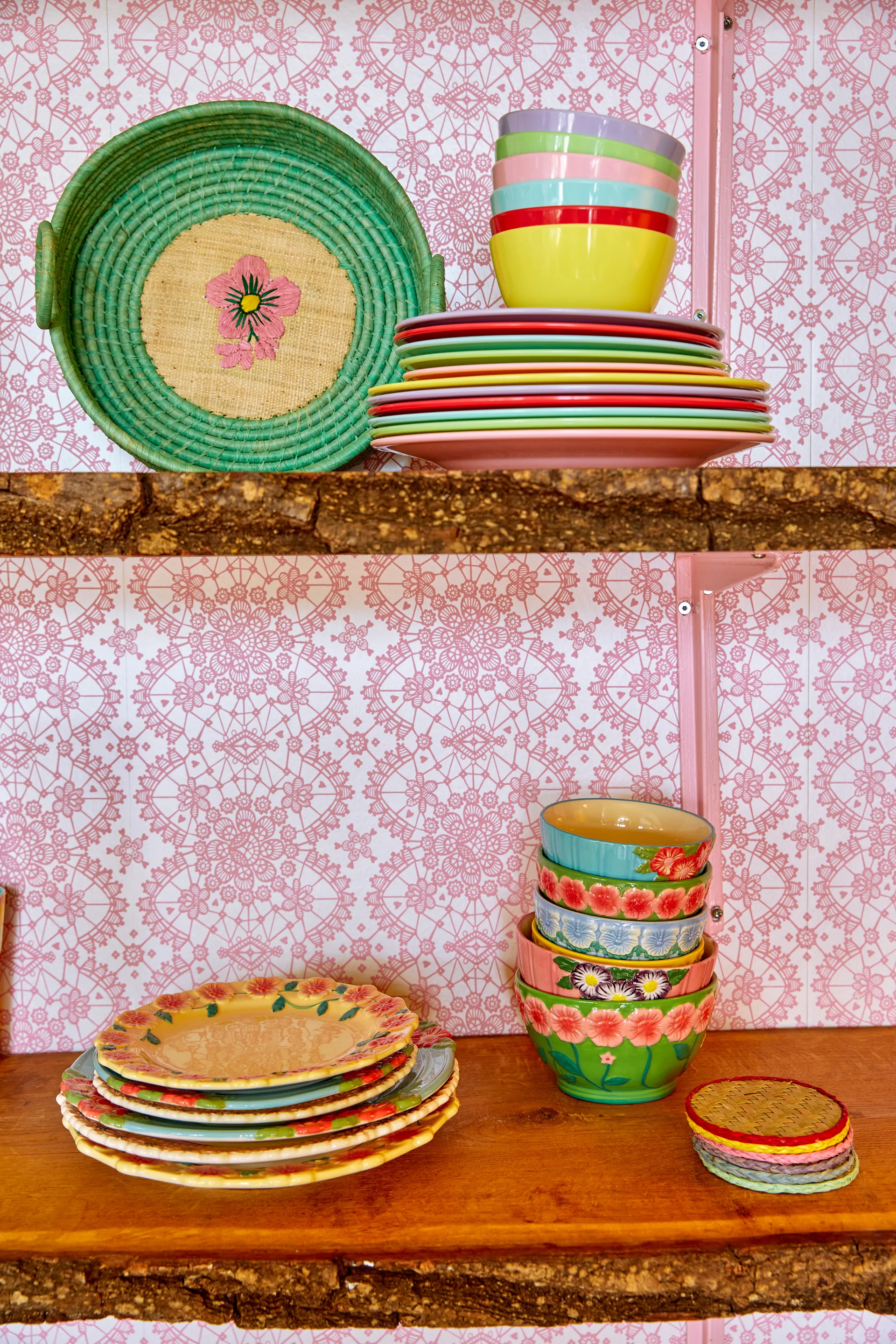 Plato de cerámica Rice Embossed Flower Ø25,5 cm, Creme RICE