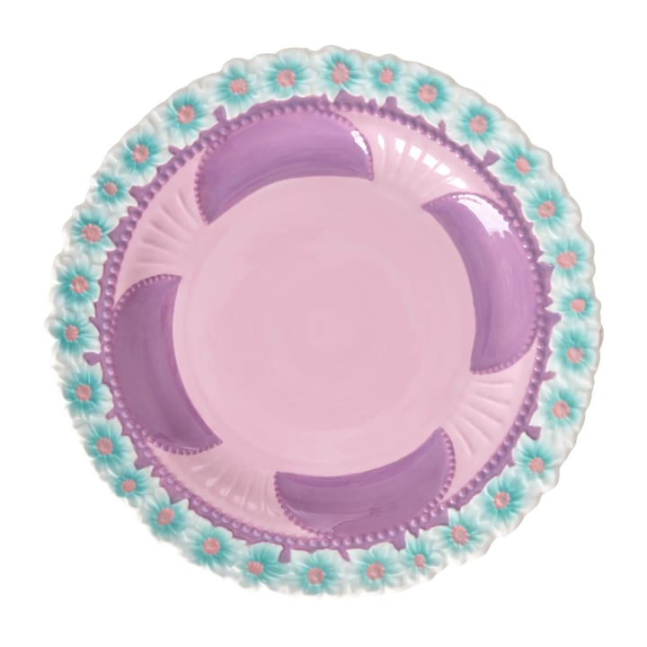 Plato de cerámica Rice Embossed Flower Ø25,5 cm - Lavender - RICE