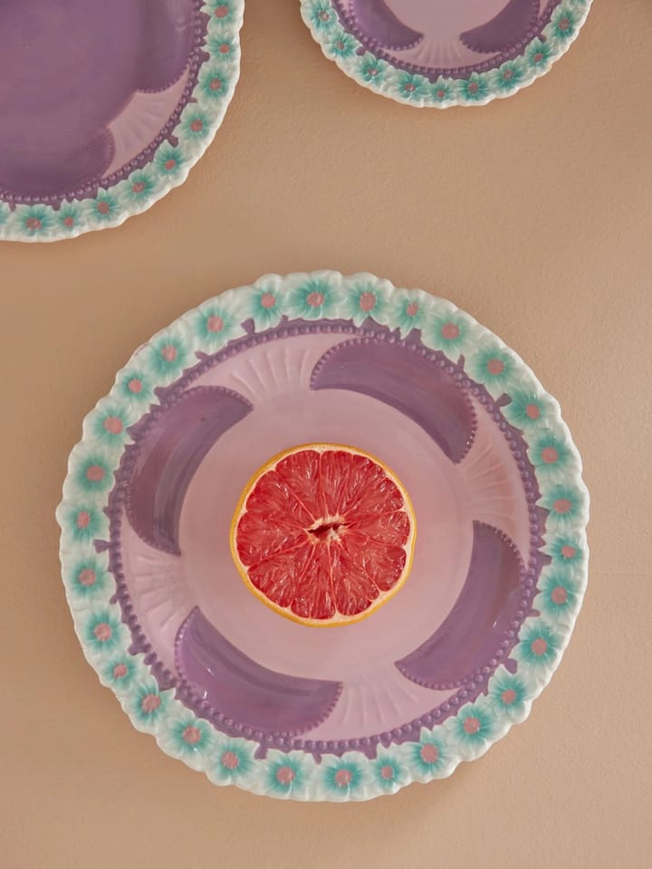 Plato de cerámica Rice Embossed Flower Ø25,5 cm, Lavender RICE