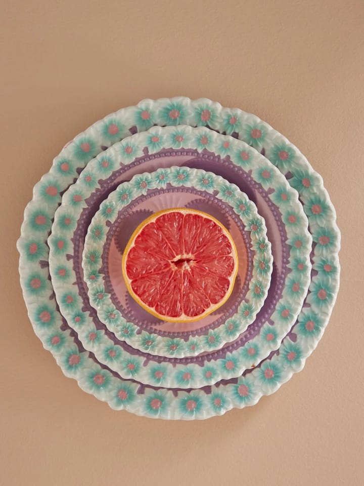 Plato de cerámica Rice Embossed Flower Ø25,5 cm - Lavender - RICE
