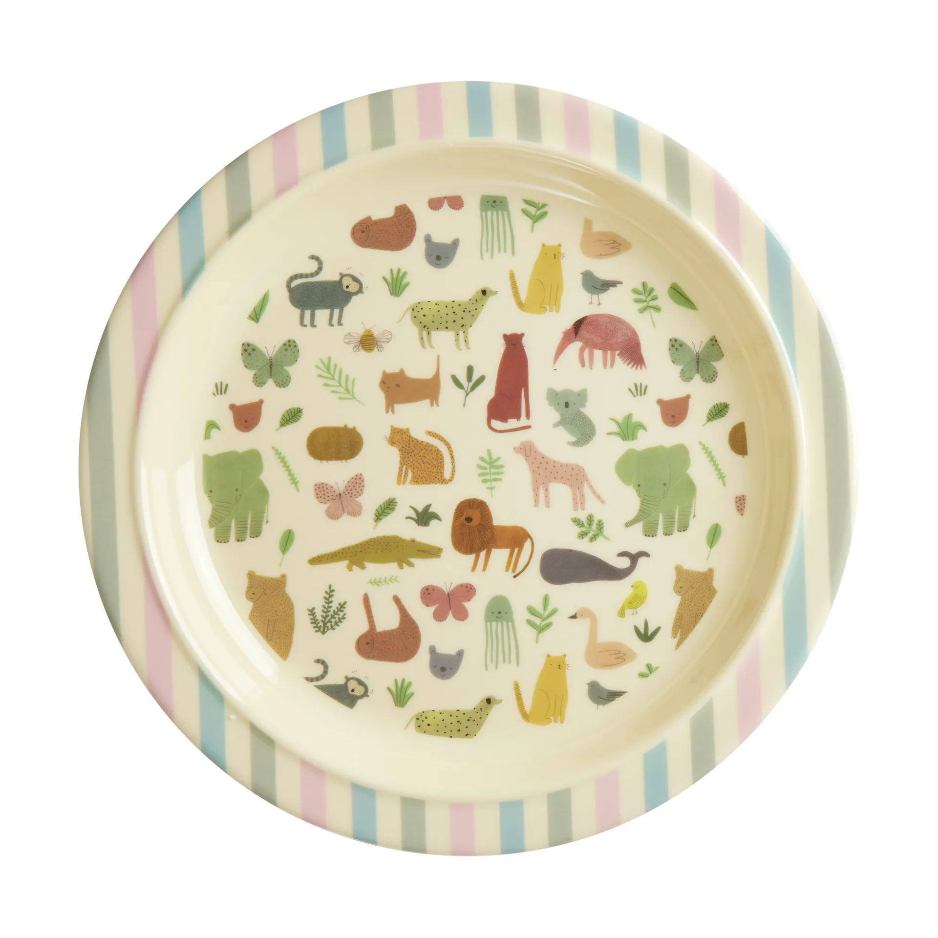 Plato infantil Rice melamina Ø22 cm, Estampado Jungla Dulce RICE