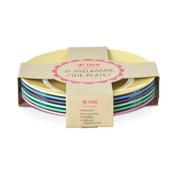 Plato melamina Rice Ø21 cm, 6-pack - Show youre true colors - RICE