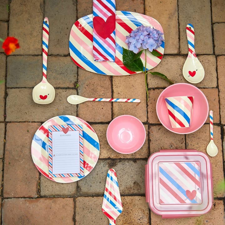 Plato melamina Rice 22x30 cm, Candy stripes RICE