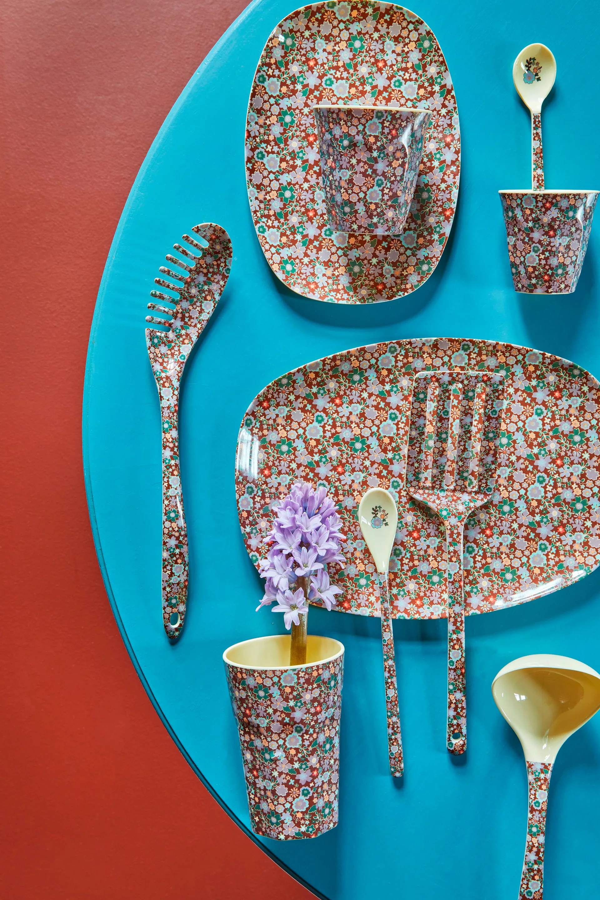 Plato melamina Rice 22x30 cm, Fall flower RICE