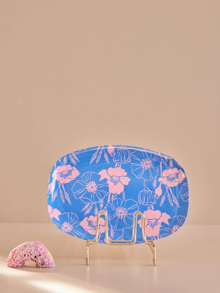 Plato melamina Rice 22x30 cm, Poppies love RICE