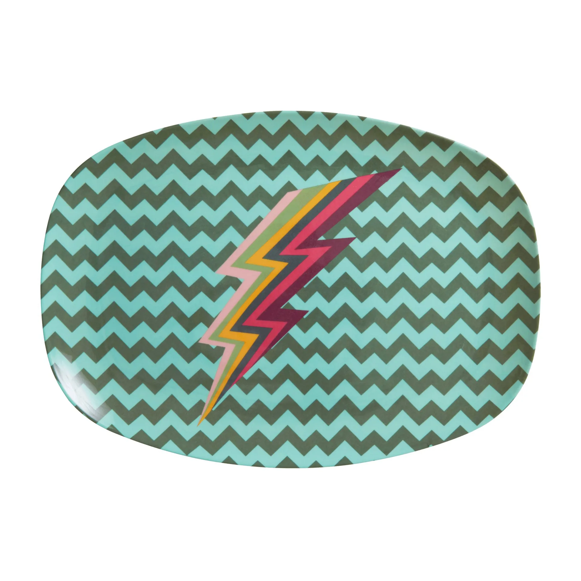 Plato melamina Rice 22x30 cm, Zig zag RICE