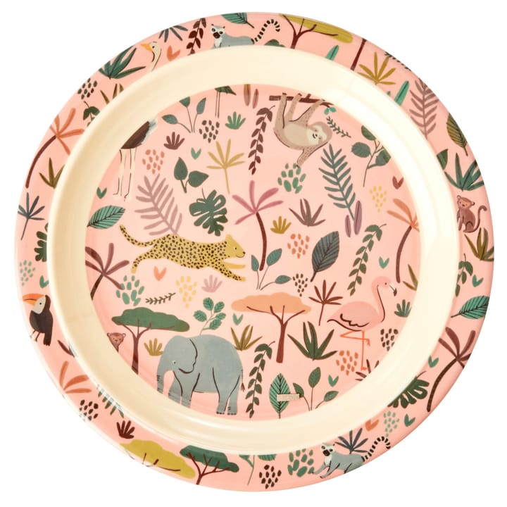 Plato para niños Rice Jungle animals - Coral-multi - RICE