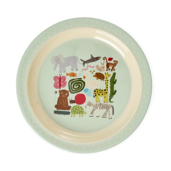 Plato Rice Wildlife Ø22 cm - Mint - RICE