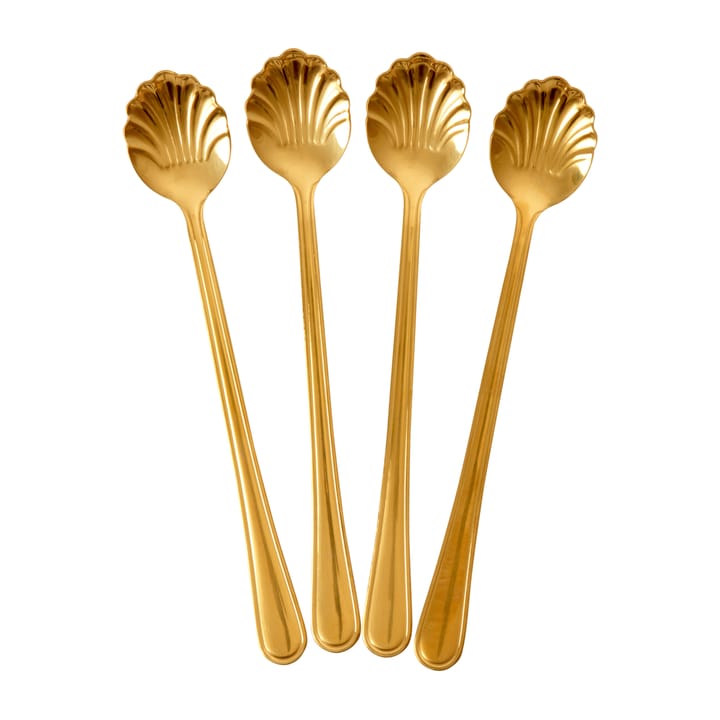 Set de 4 cucharas de latte Rice Seashell 19 cm - Gold - RICE