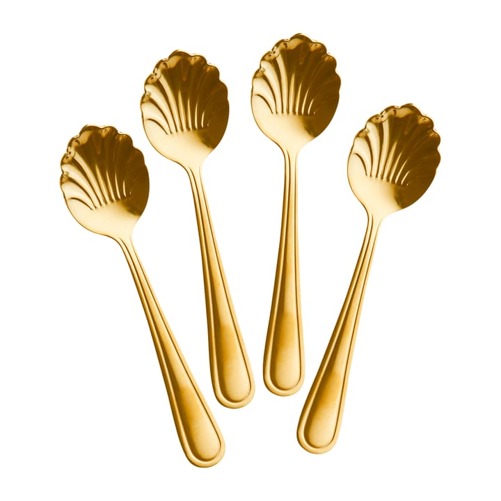 Set de 4 cucharillas de té Rice Seashell 14 cm, Gold RICE
