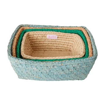 Set de 4 paneras Rice rafia - Disco ball - RICE