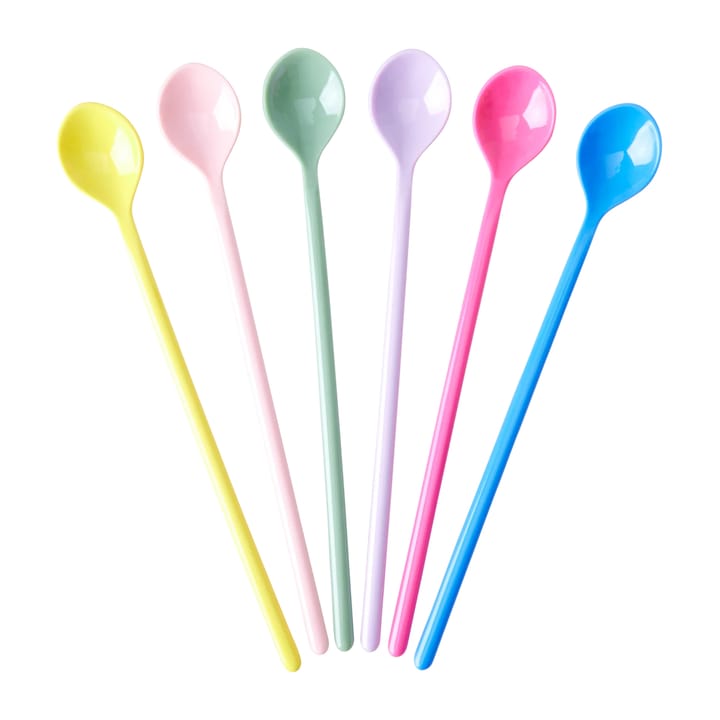 Set de 6 cucharas alargadas Rice melamina - Multicolor - RICE