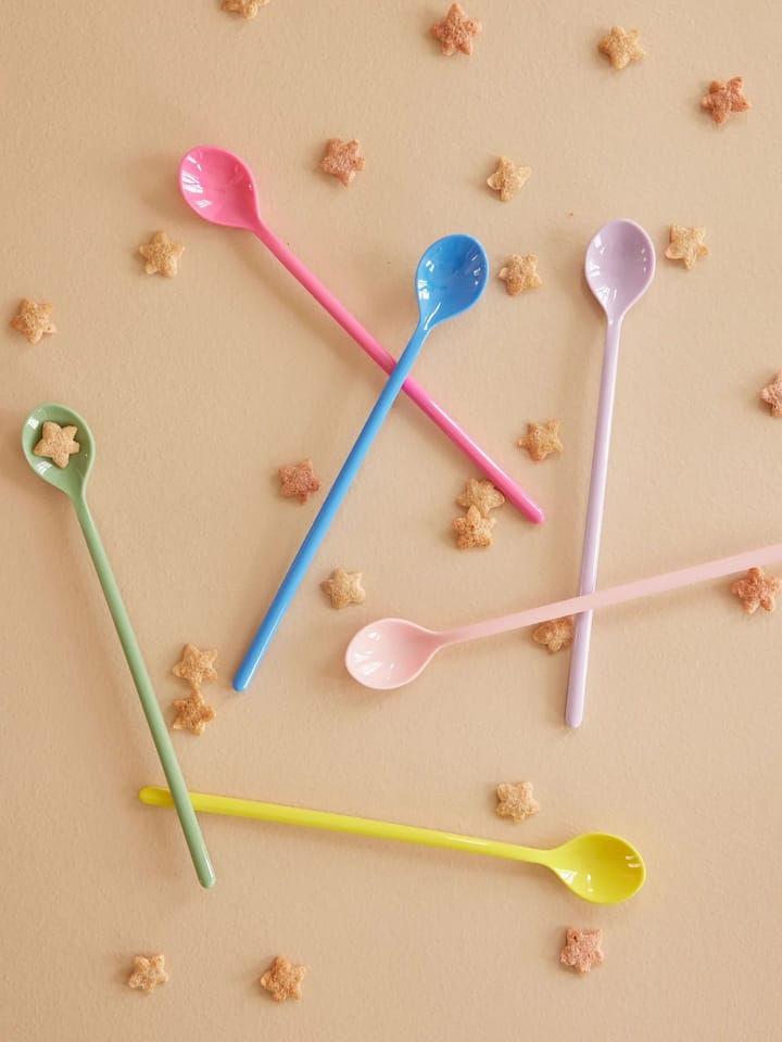 Set de 6 cucharas alargadas Rice melamina, Multicolor RICE