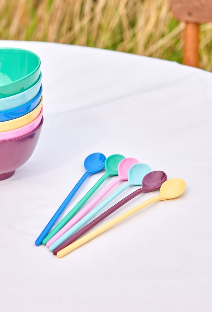 Set de 6 cucharas alargadas Rice melamina, Show youre true colors RICE