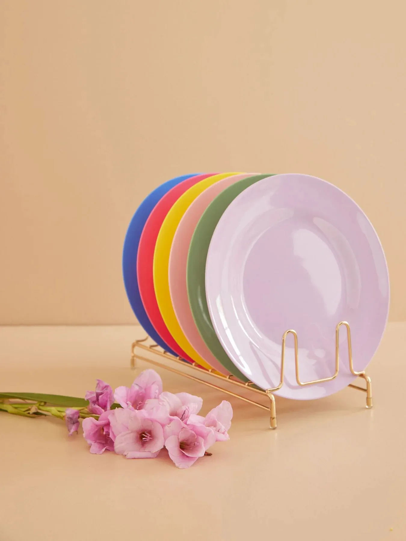 Set de platos Rice melamina Ø26 cm, 6-pack, Multicolor RICE